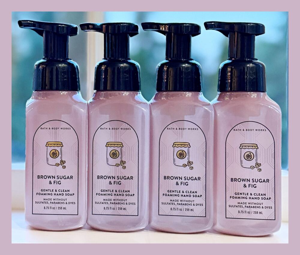 Bath & Body Works Brown Sugar & Fig 8.75oz Gentle Clean Foaming Hand Soap x4